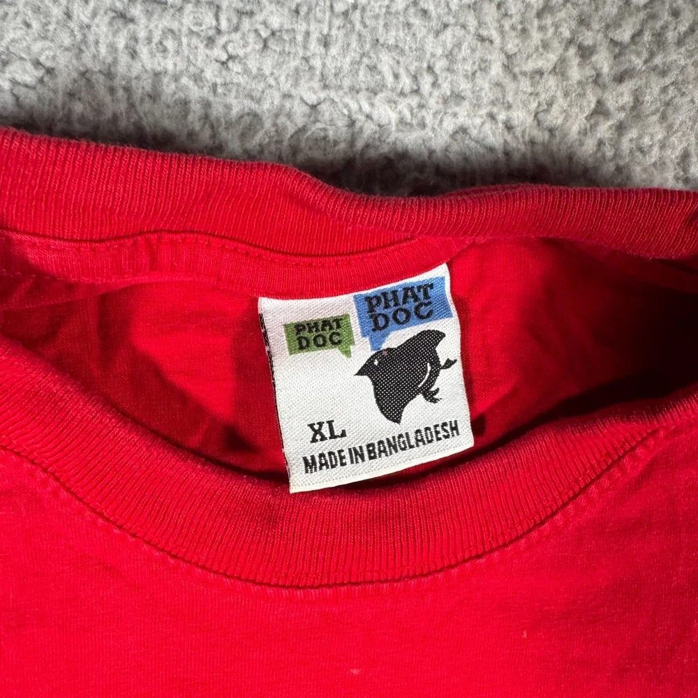 Vintage Phat Doc Shirt‎ Mens XL Red Bob Marley Uprising World Tour Pullover Tee
